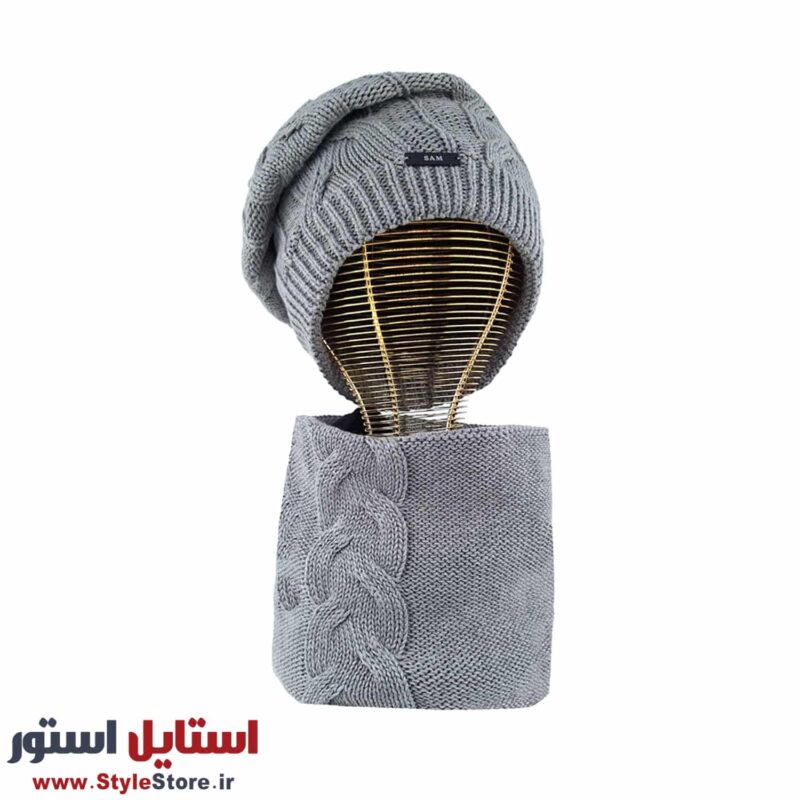 ست کلاه و شال گردن بافتنی سام کد 515