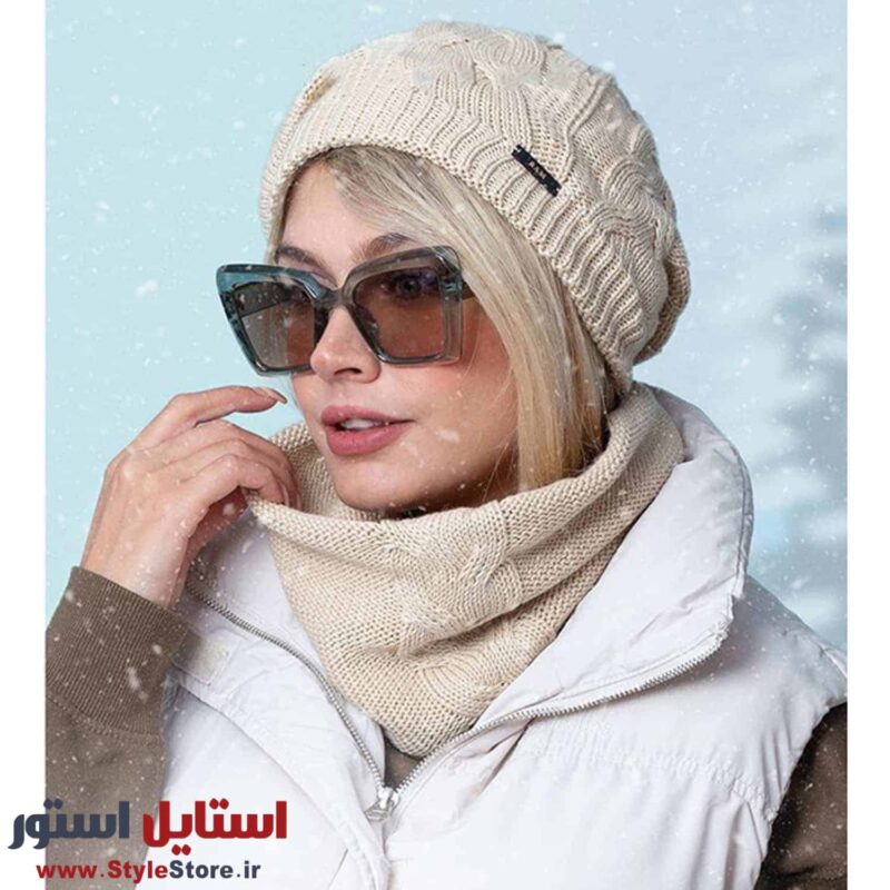 ست کلاه و شال گردن بافتنی سام کد 515