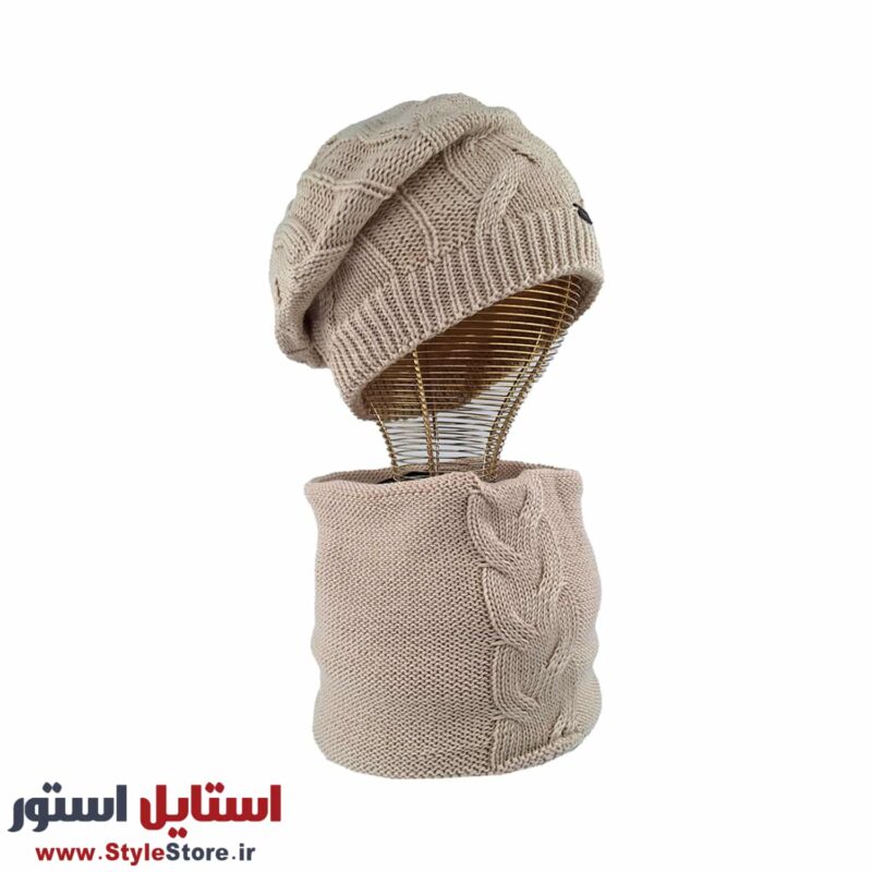 ست کلاه و شال گردن بافتنی سام کد 515