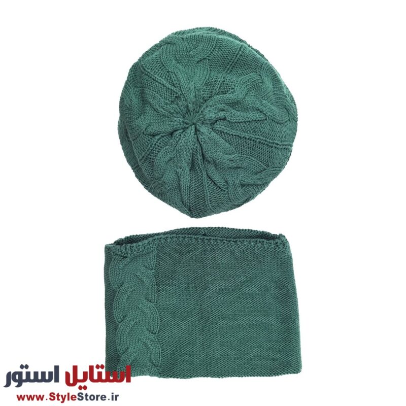 ست کلاه و شال گردن بافتنی سام کد 515