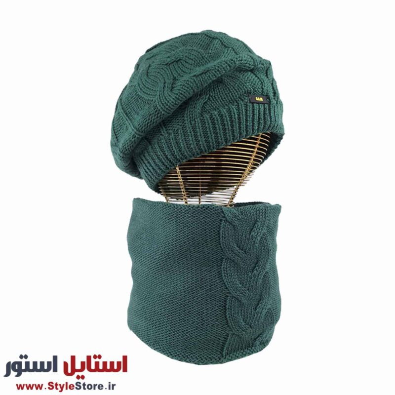 ست کلاه و شال گردن بافتنی سام کد 515