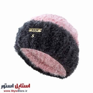 کلاه بافتنی زنانه سام کد 504 رنگ صورتی