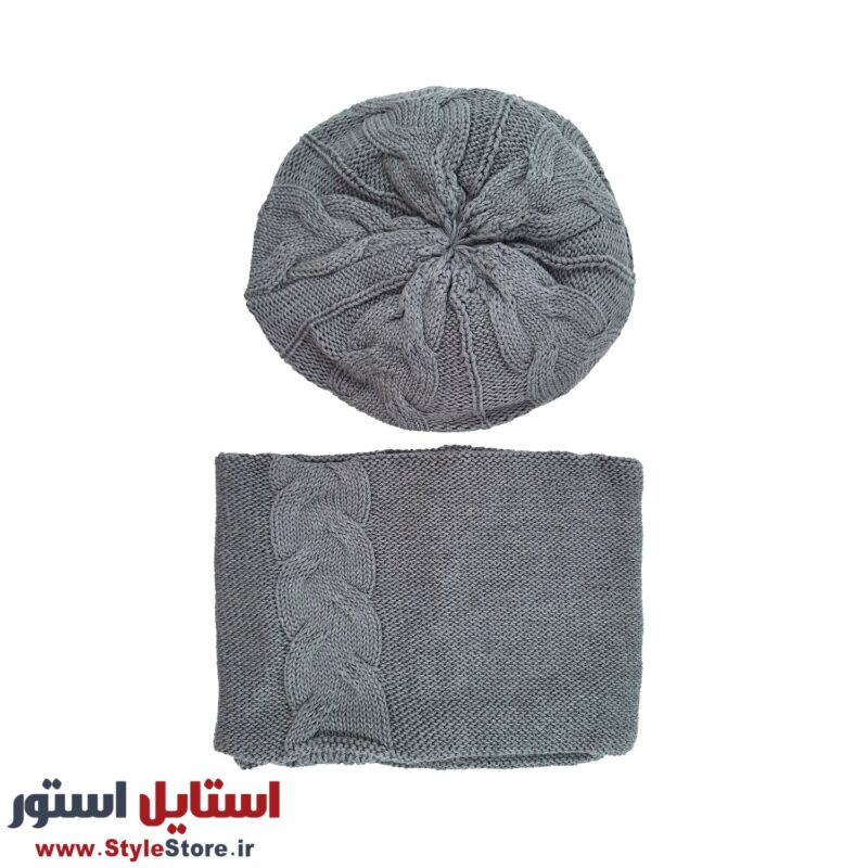 ست کلاه و شال گردن بافتنی سام کد 515