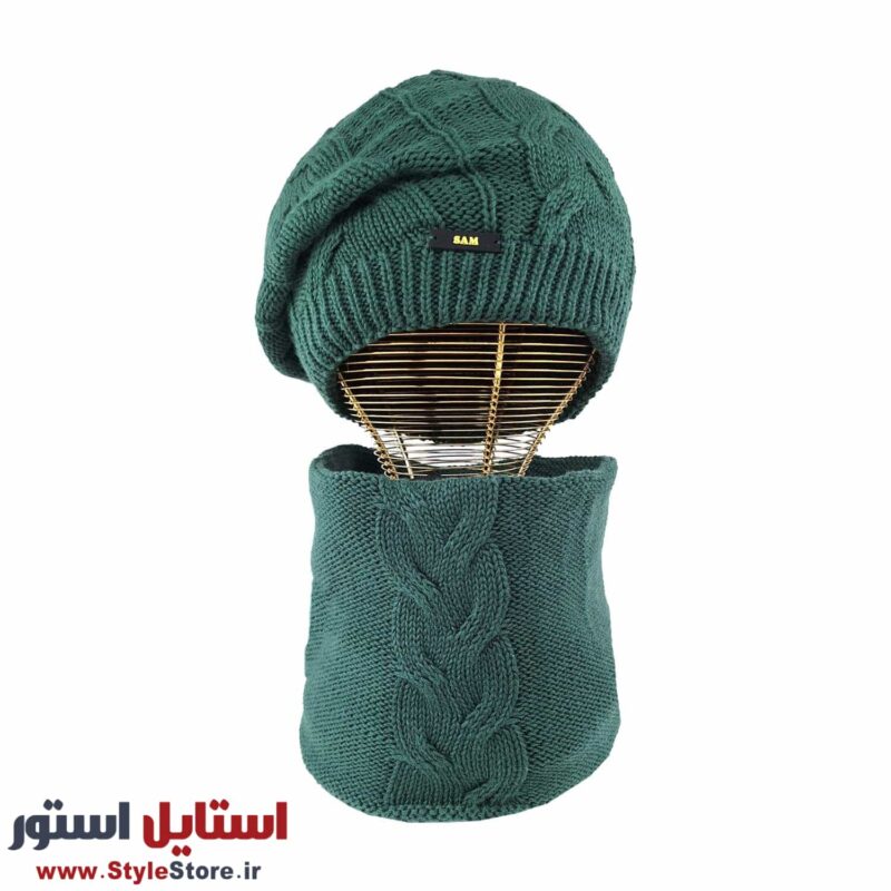 ست کلاه و شال گردن بافتنی سام کد 515