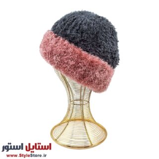 کلاه بافتنی زنانه سام کد 504 رنگ خاکستری