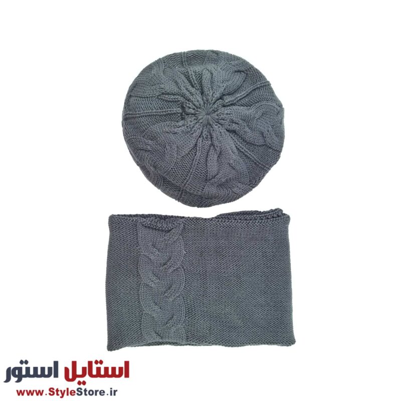 ست کلاه و شال گردن بافتنی سام کد 515