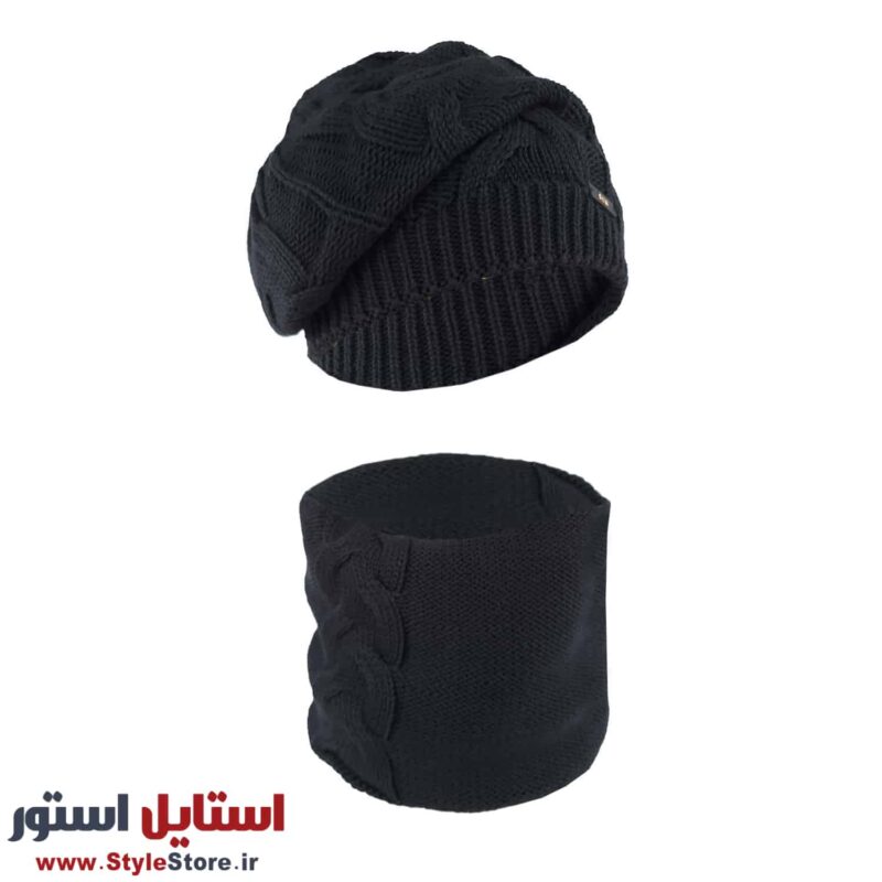 ست کلاه و شال گردن بافتنی سام کد 515