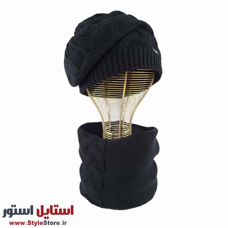 ست کلاه و شال گردن بافتنی سام کد 515