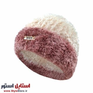 کلاه بافتنی زنانه سام کد 504 رنگ کرم