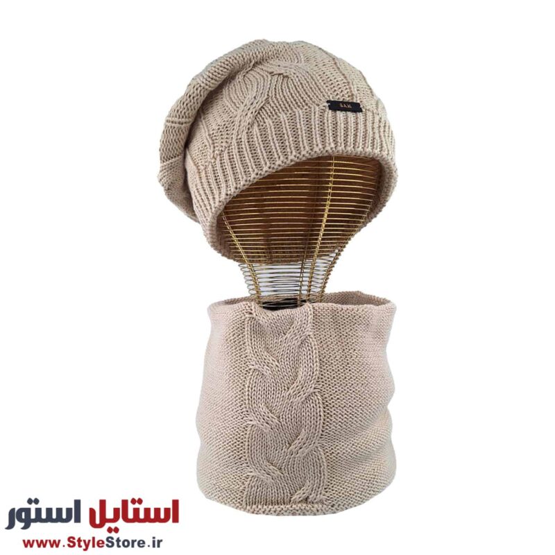 ست کلاه و شال گردن بافتنی سام کد 515