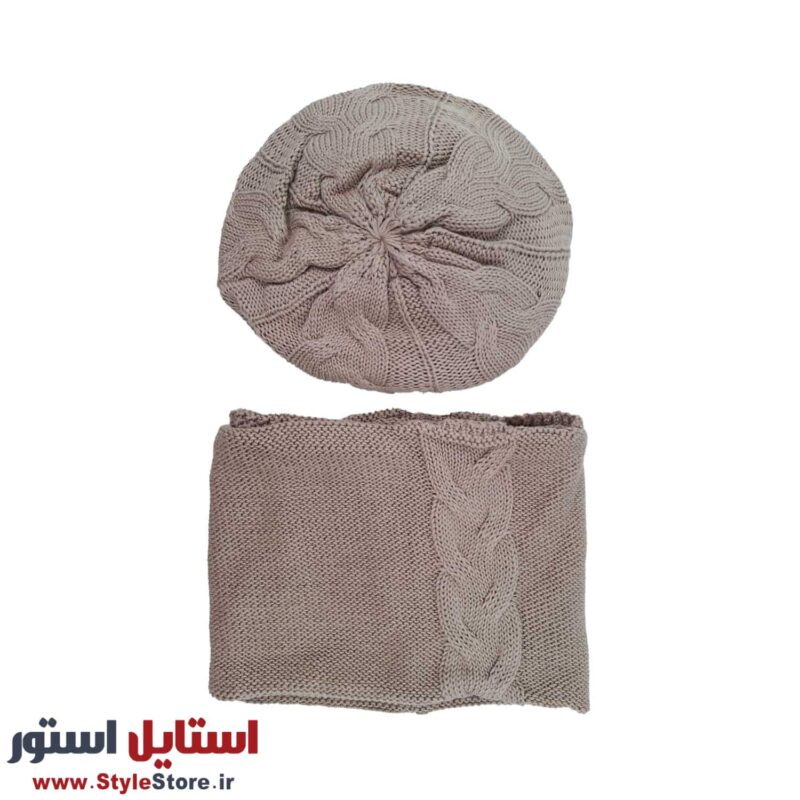 ست کلاه و شال گردن بافتنی سام کد 515