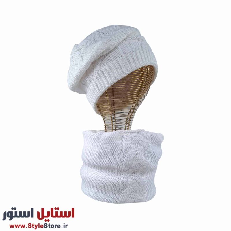 ست کلاه و شال گردن بافتنی سام کد 515