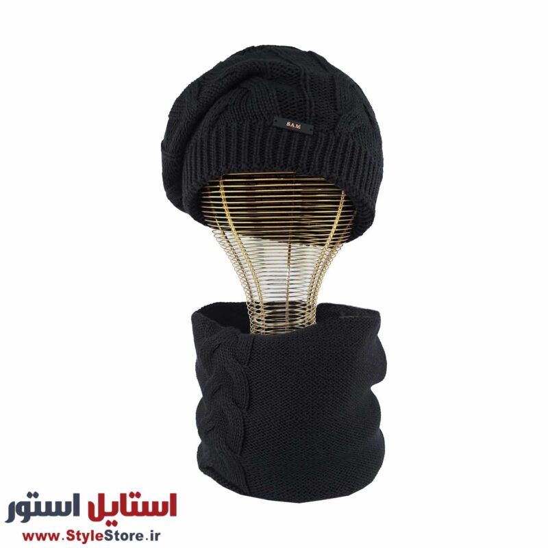ست کلاه و شال گردن بافتنی سام کد 515