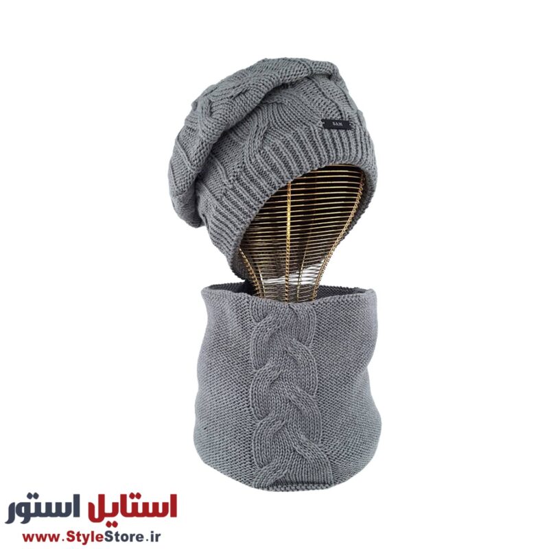 ست کلاه و شال گردن بافتنی سام کد 515