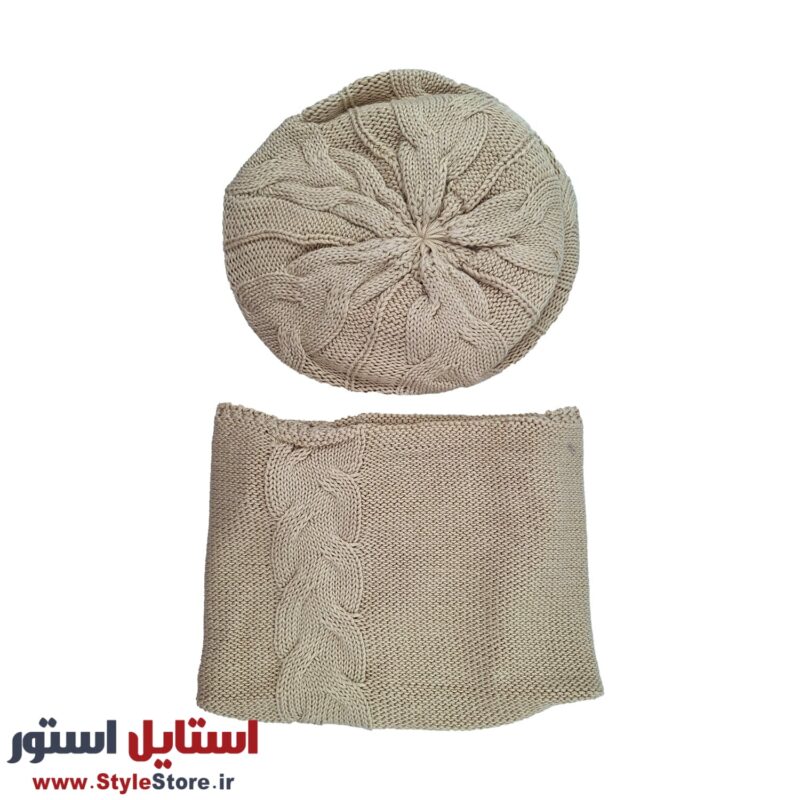ست کلاه و شال گردن بافتنی سام کد 515