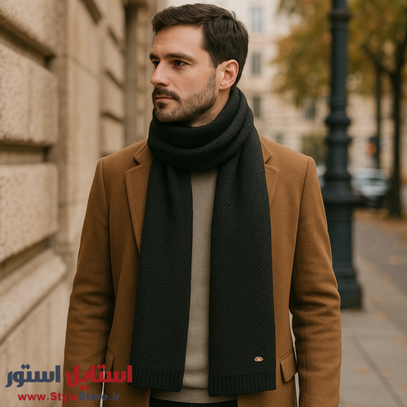 شال گردن مردانه سیلکا مدل خالدار کد 1534