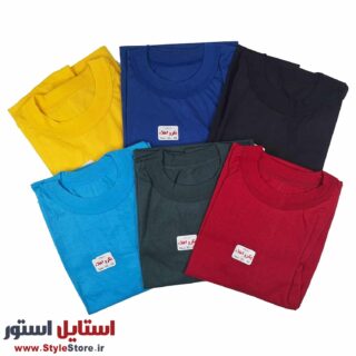 زیرپوش آستین دار مردانه نیکو یقه کش 6 رنگ روشن (یکرو/نازک)