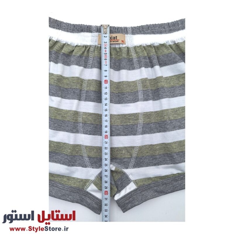 شورت مردانه نیم پا حجت ملانژ راه راه