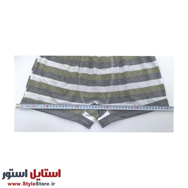 شورت مردانه نیم پا حجت ملانژ راه راه
