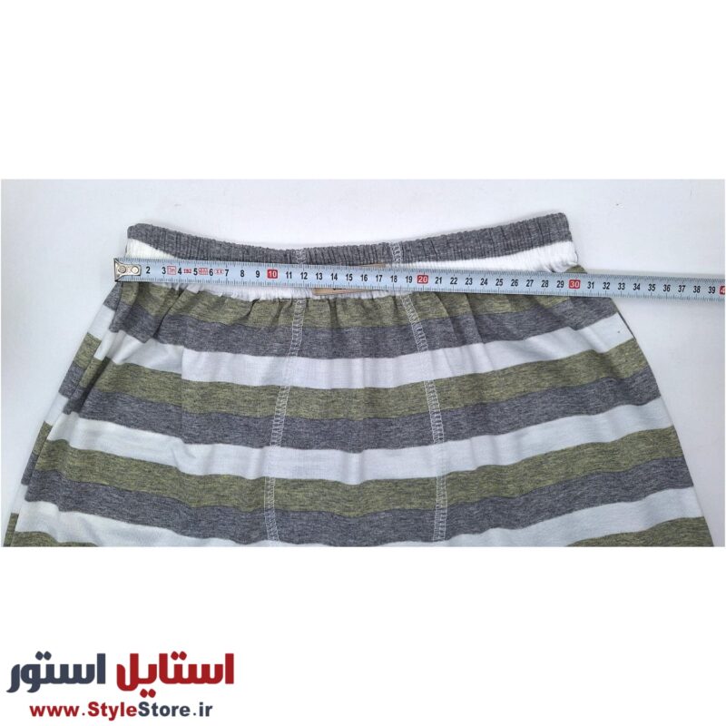 شورت مردانه نیم پا حجت ملانژ راه راه