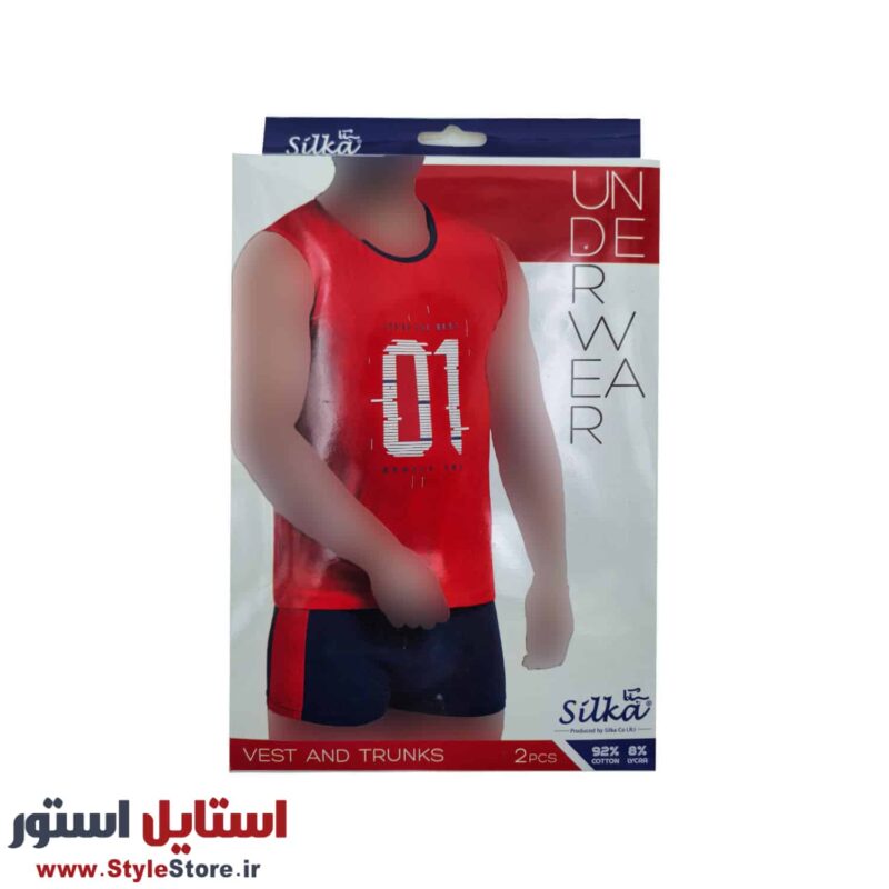 ست شورت و زیرپوش مردانه سیلکا مدل 01 کد 1570