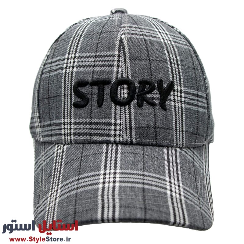 کلاه کپ پسرانه مدل Story کد 1591 رنگ خاکستری