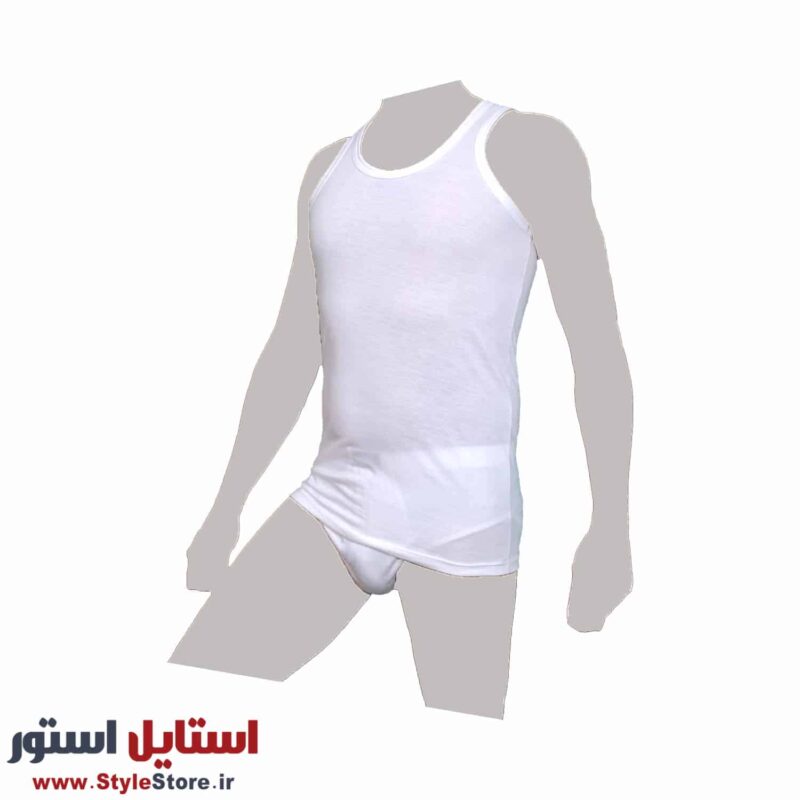 ست شورت و زیرپوش مردانه نیکو کد 1574 رنگ سفید