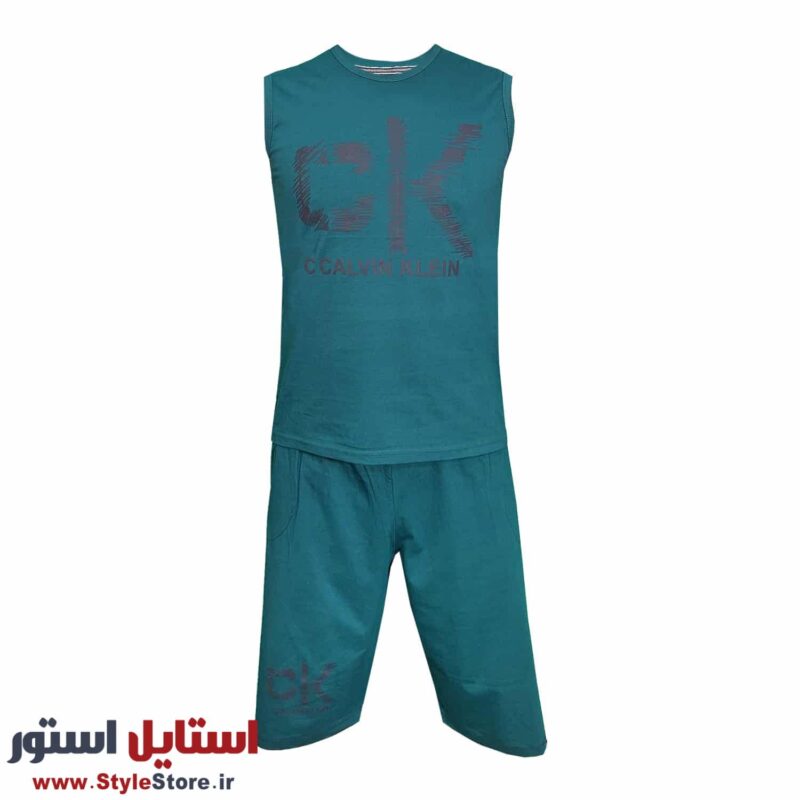 ست تاپ و شلوارک مردانه مدل KK کد 1567 رنگ سبز