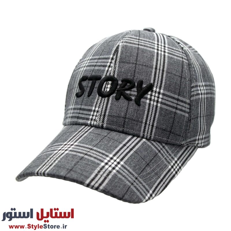 کلاه کپ پسرانه مدل Story کد 1591 رنگ خاکستری
