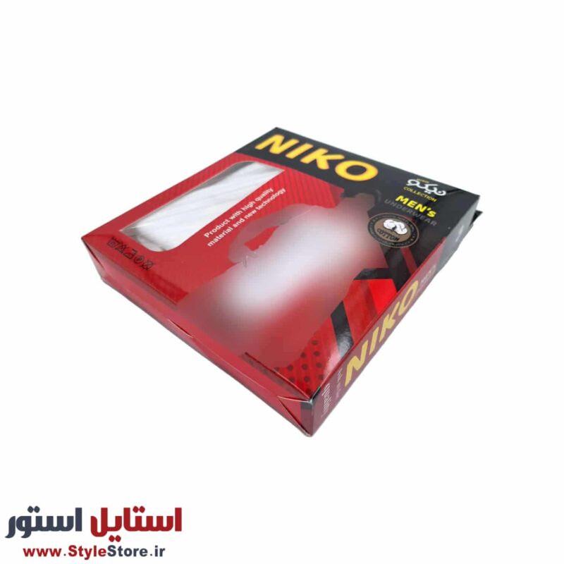 ست شورت و زیرپوش مردانه نیکو کد 1574 رنگ سفید