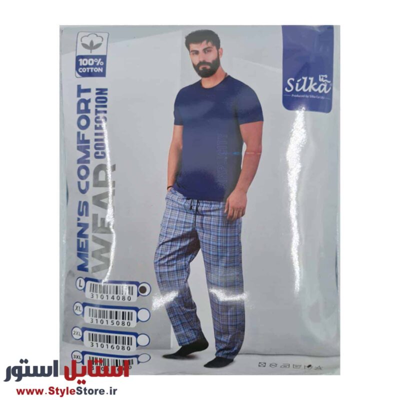 ست تی شرت و شلوار مردانه سیلکا مدل Simple کد 1568