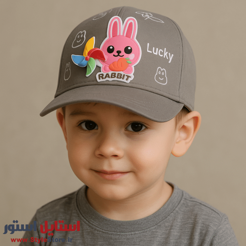 کلاه بچگانه مدل خرگوش فرفره ای کد 1946 رنگ سدری