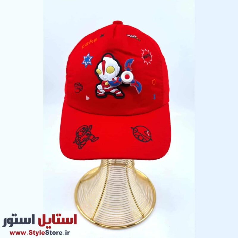کلاه بچگانه مدل ربات فرفره ای کد 1950 رنگ قرمز