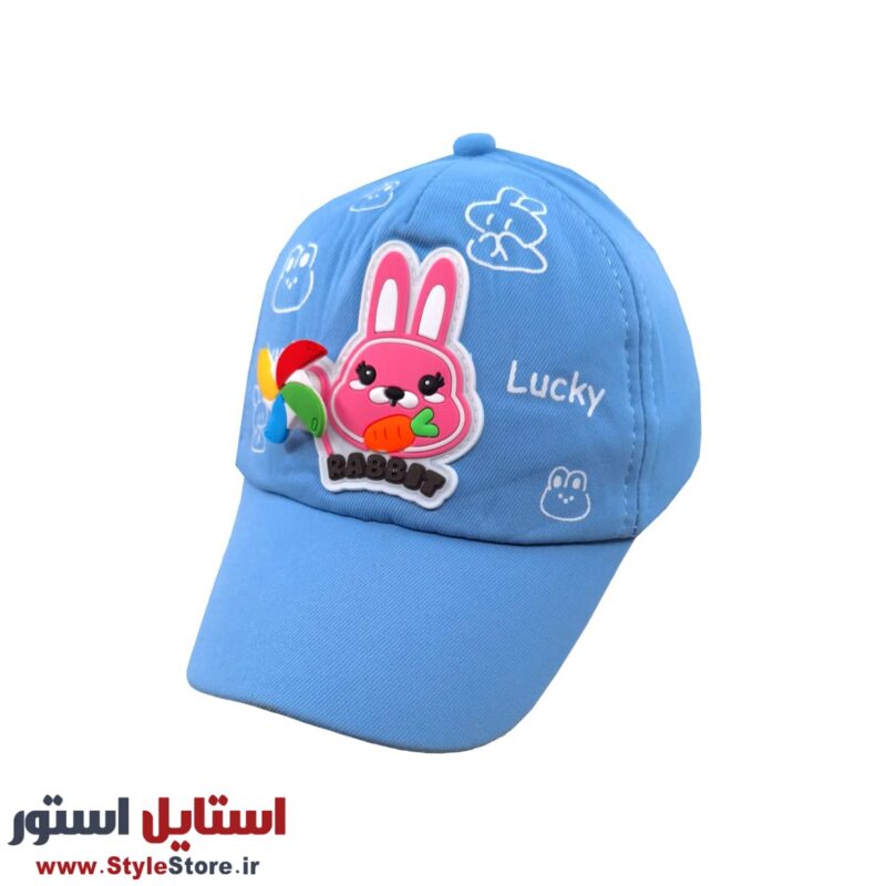 کلاه بچگانه مدل خرگوش فرفره ای کد 1946 رنگ آبی