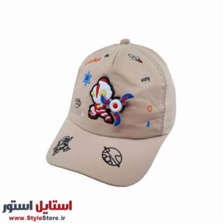 کلاه بچگانه مدل ربات فرفره ای کد 1949 رنگ کرم