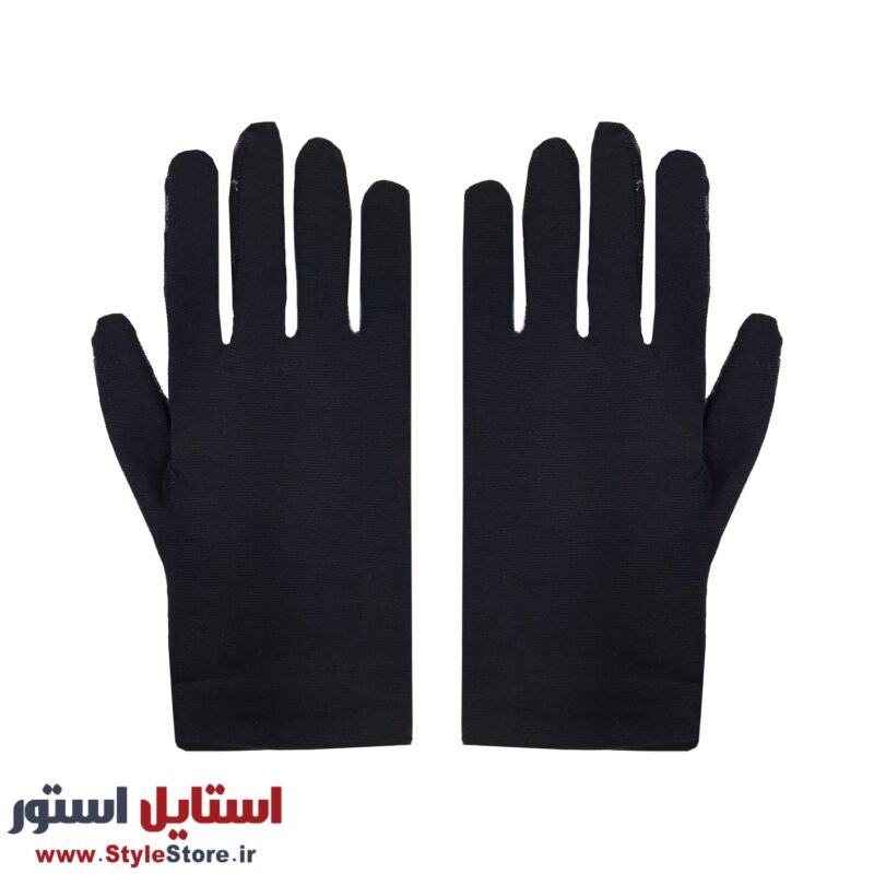 دستکش زنانه حکمت مدل سنجاب کد 1619 رنگ مشکی
