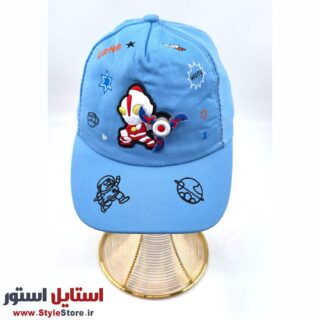 کلاه بچگانه مدل ربات فرفره ای کد 1949 رنگ آبی