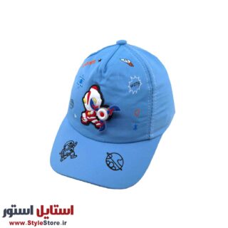 کلاه بچگانه مدل ربات فرفره ای کد 1949 رنگ آبی