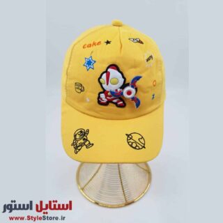 کلاه بچگانه مدل ربات فرفره ای کد 1949 رنگ زرد