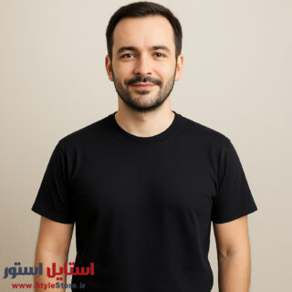 زیرپوش یقه کش مردانه آستین دار نیکو رنگ مشکی