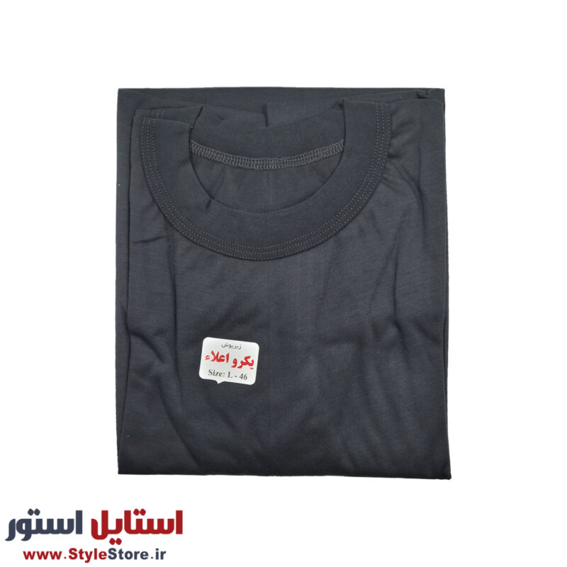 زیرپوش یقه کش مردانه آستین دار نیکو رنگ مشکی