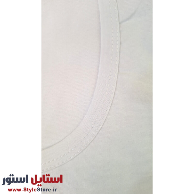 زیرپوش نیم آستین مردانه سیلکا نخ پنبه ای صادراتی رنگ سفید