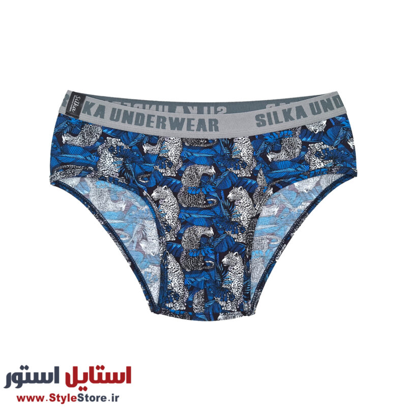 شورت اسلیپ مردانه سیلکا مدل Blue-Cheetah کد 2001