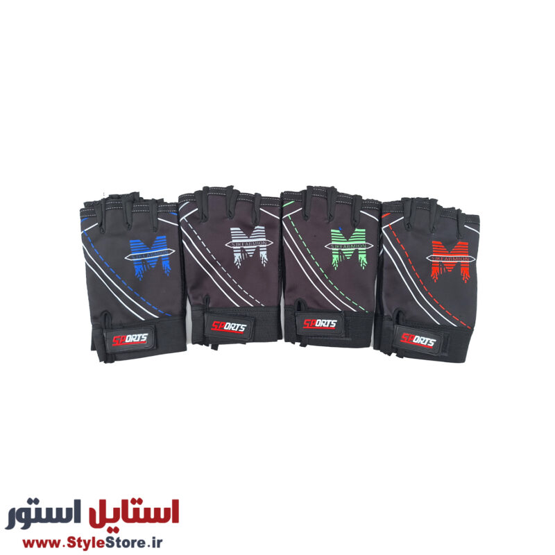 دستکش دوچرخه سواری نیمه انگشتی مدل M کد 2065 سایز فری سایز