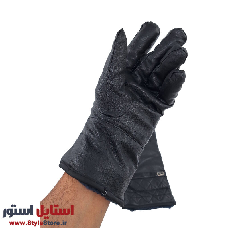 دستکش چرمی موتورسواری مدل CHA-3DOT کد 2053