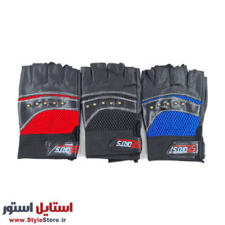 دستکش دوچرخه سواری نیمه انگشتی مدل 4-Nails کد 2070 سایز فری سایز