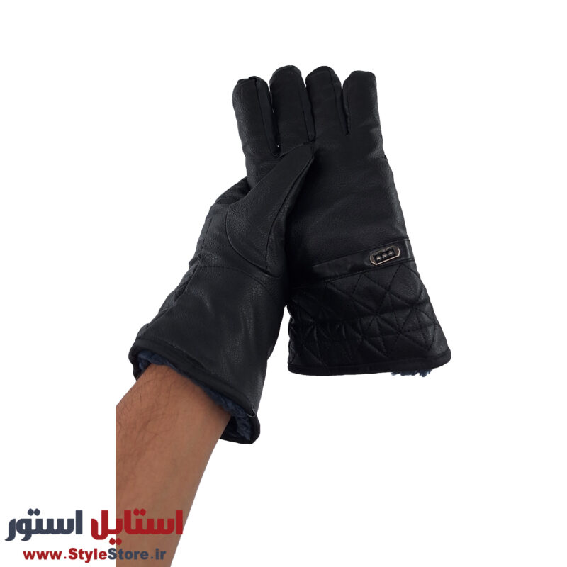 دستکش چرمی موتورسواری مدل CHA-3DOT کد 2053