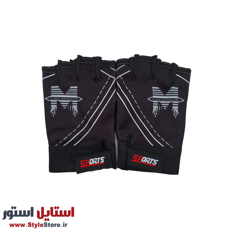دستکش دوچرخه سواری نیمه انگشتی مدل M کد 2065 سایز فری سایز