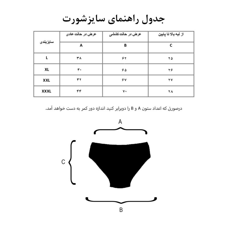 راهنمای سایز شورت های کلوین کلین تامی هیلفیگر آدیداس