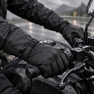 دستکش موتورسواری چرمی کد 2228